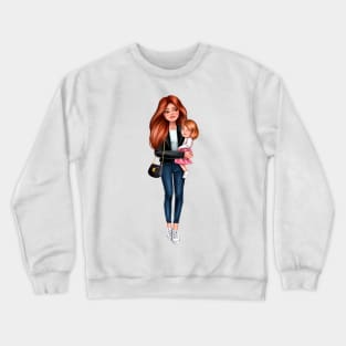 Mother with doughter Crewneck Sweatshirt